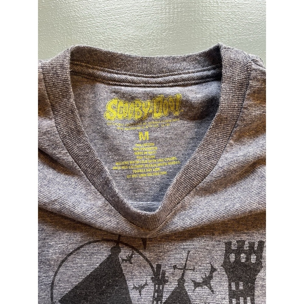 Scooby-Doo Graphic T-Shirt Men's Medium Gray Mystery Machine Cartoon Tee - Picture 3 of 6